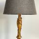 Chic bronze lamp with vintage gold patina