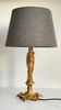 Lampe chic bronze à patine dorée vintage