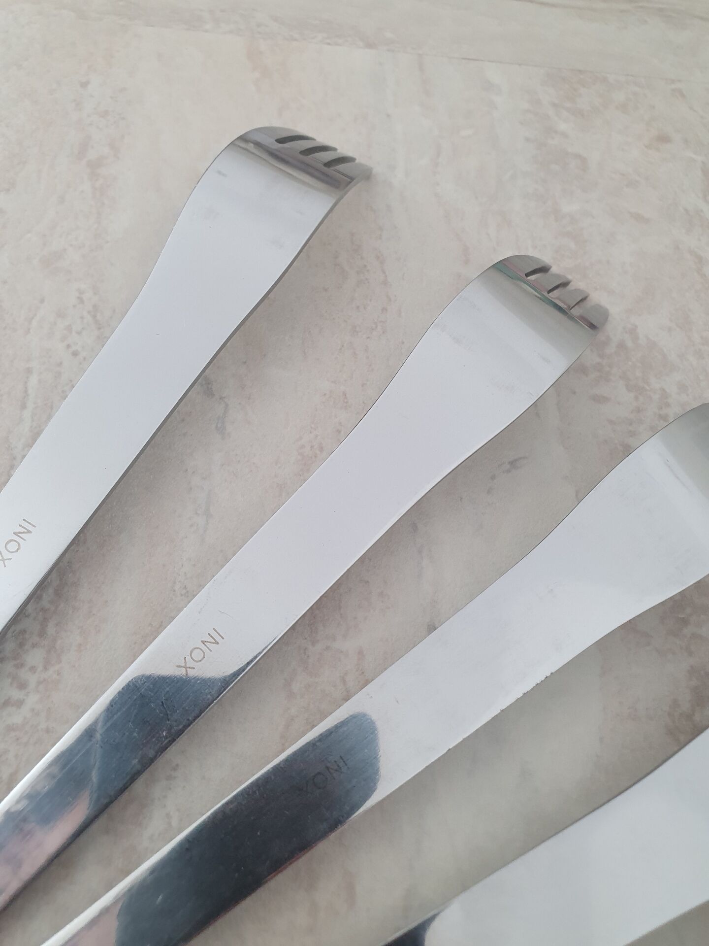 18 stainless steel Space Age place settings / Spoon Fork Knife