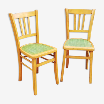 Paire de chaises de bistrot vintage