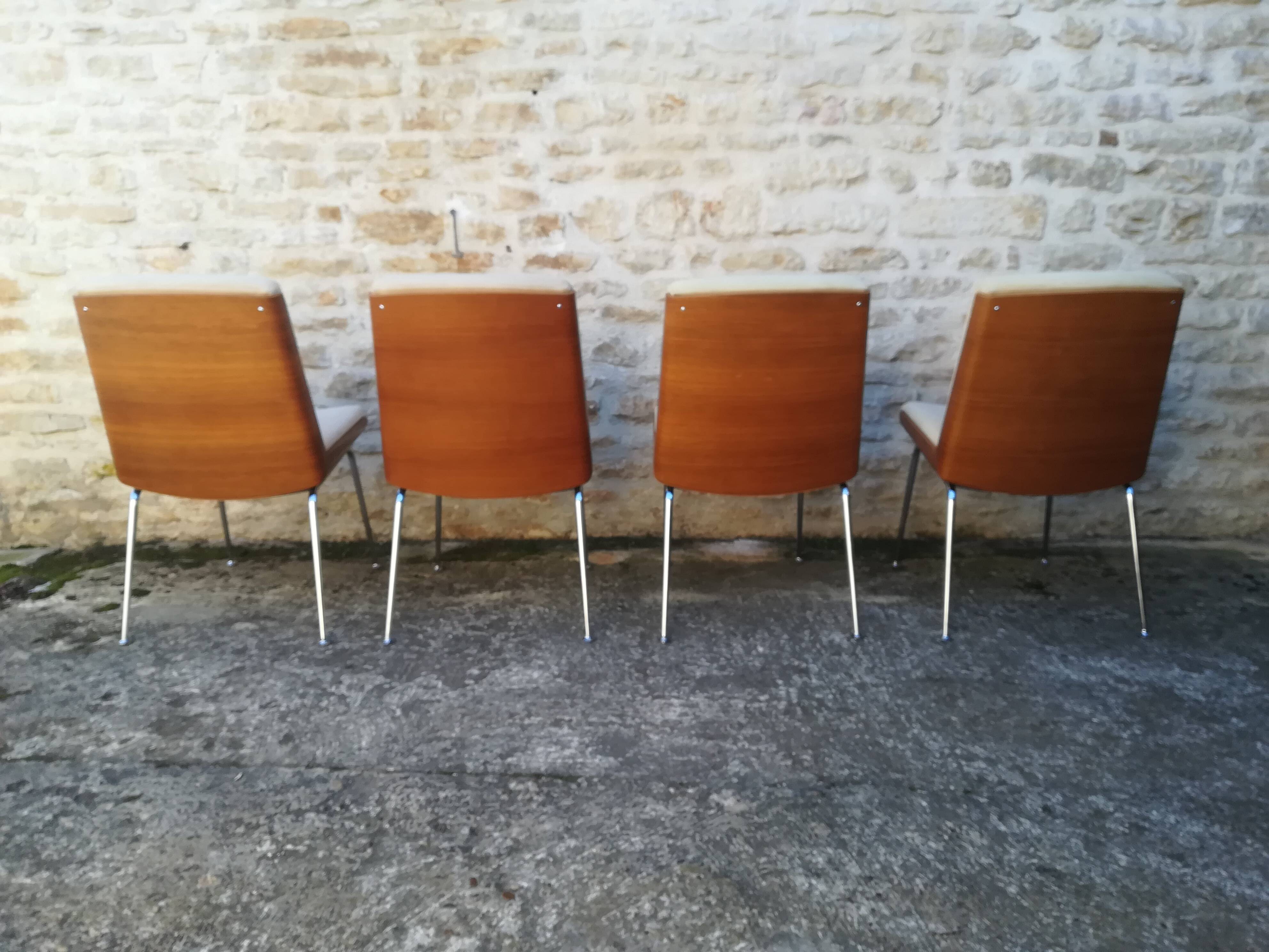 Wooden and fabric shell chairs