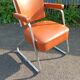 Vintage leatherette and chrome armchair
