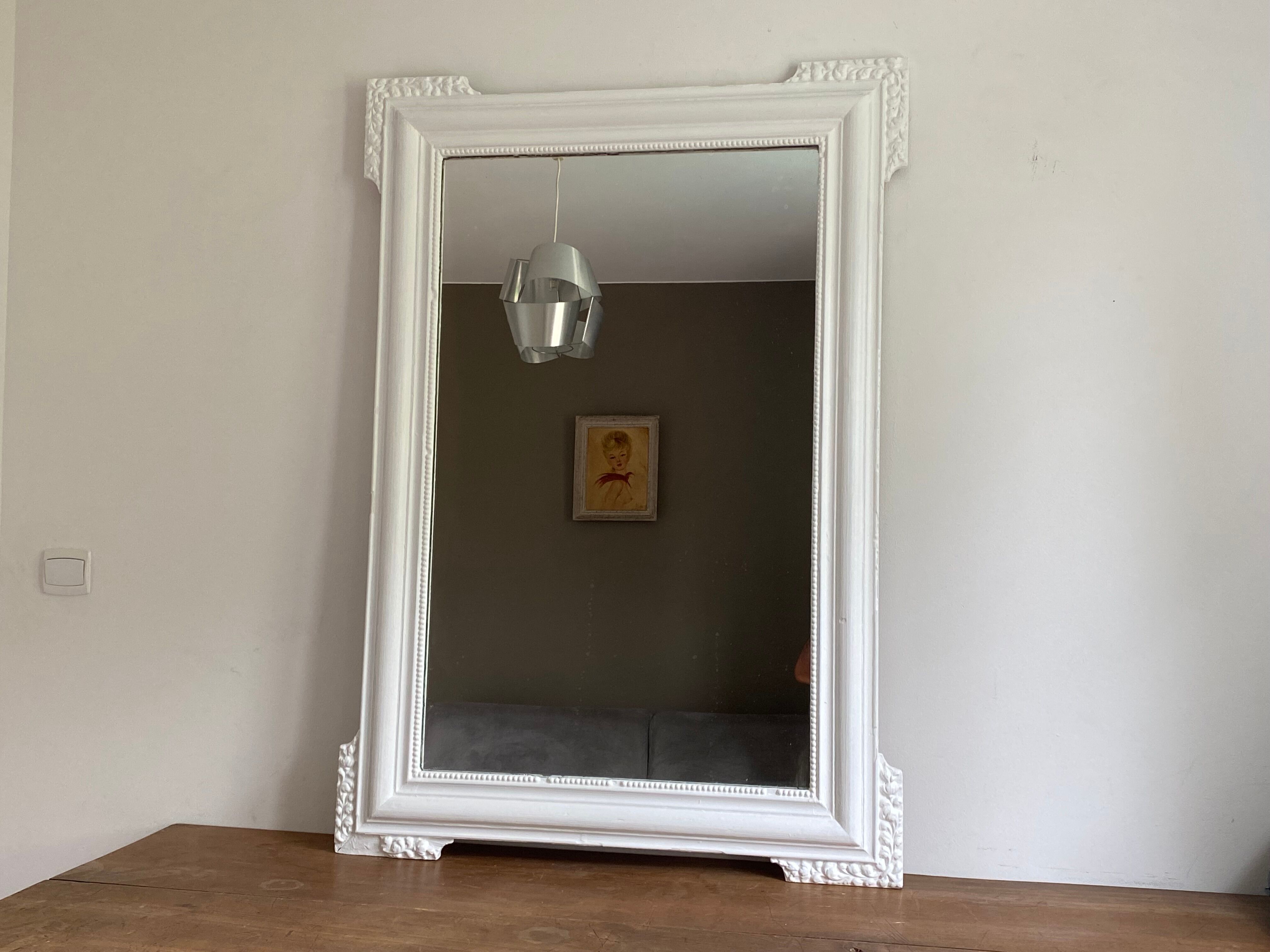 Mirror late 19th 120x84cm white