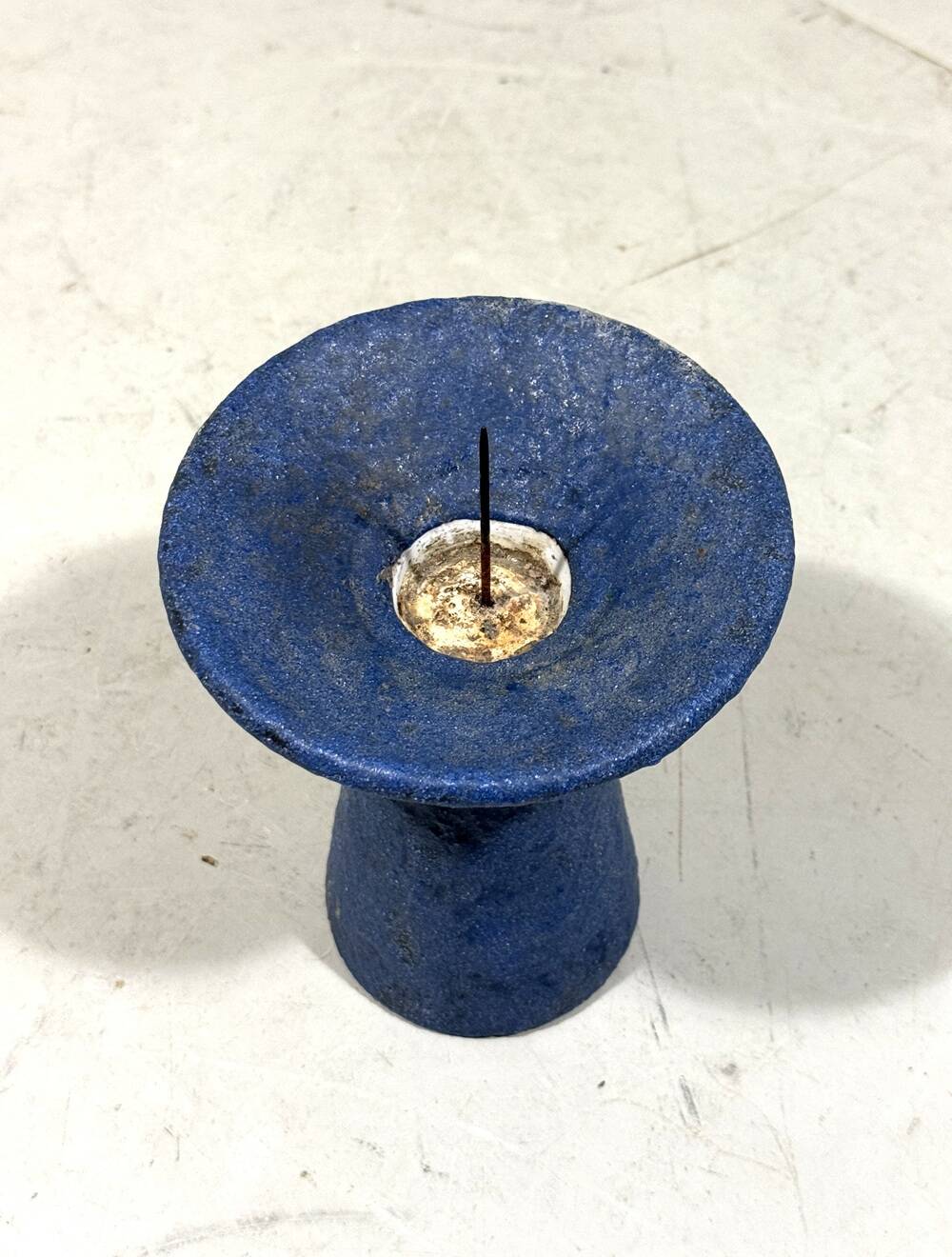 Blue ceramic candle holder 1960’s