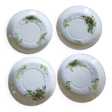 Limoges Christmas saucers