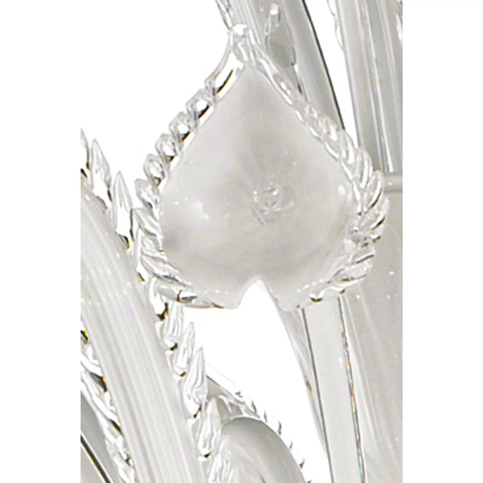 Venetian White "Cà Rezzonico" Murano Glass Chandelier