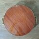 Round tray in art deco marquetry