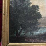 Old framed oil on panel “landscape”