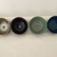 Set of 4 ramekins Bowls / cups in glazed ceramic Signed Alésia