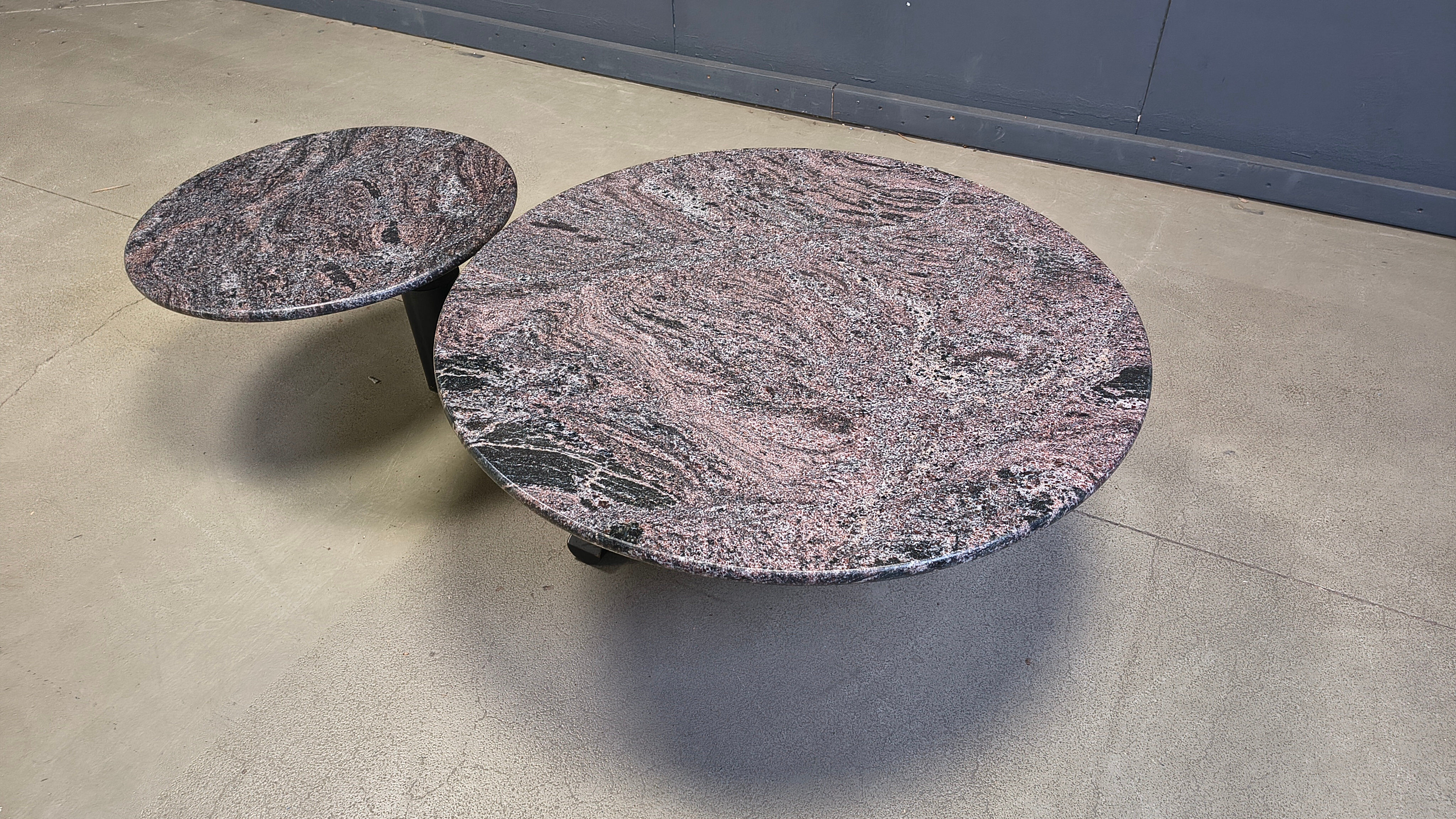 Table basse en marbre vintage par Roche Bobois, années 1980.