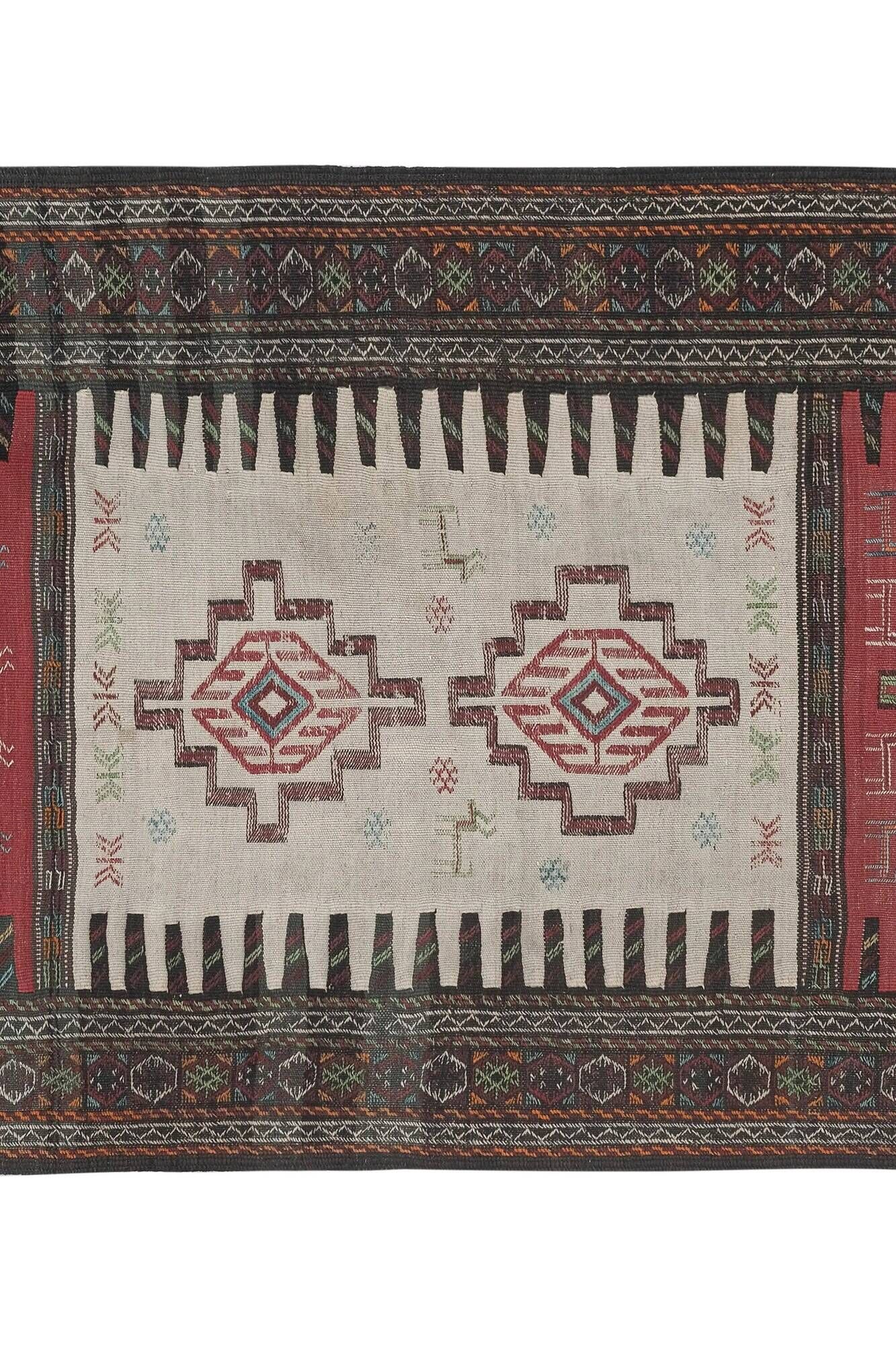 Vintage Turkish kilim handwoven 107x185 cm