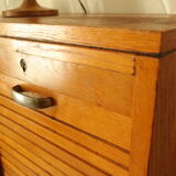 Radia vintage oak double curtain binder cabinet