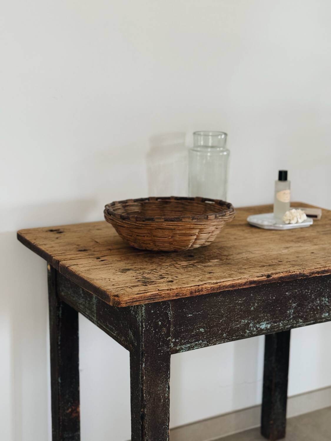 Wabi sabi patinated table