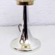Lampe de table pied tulipe et verre craquelé doré