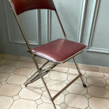 4 vintage folding chairs in chrome
