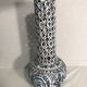 Former openwork vase painted glazed ceramics decoration vintage