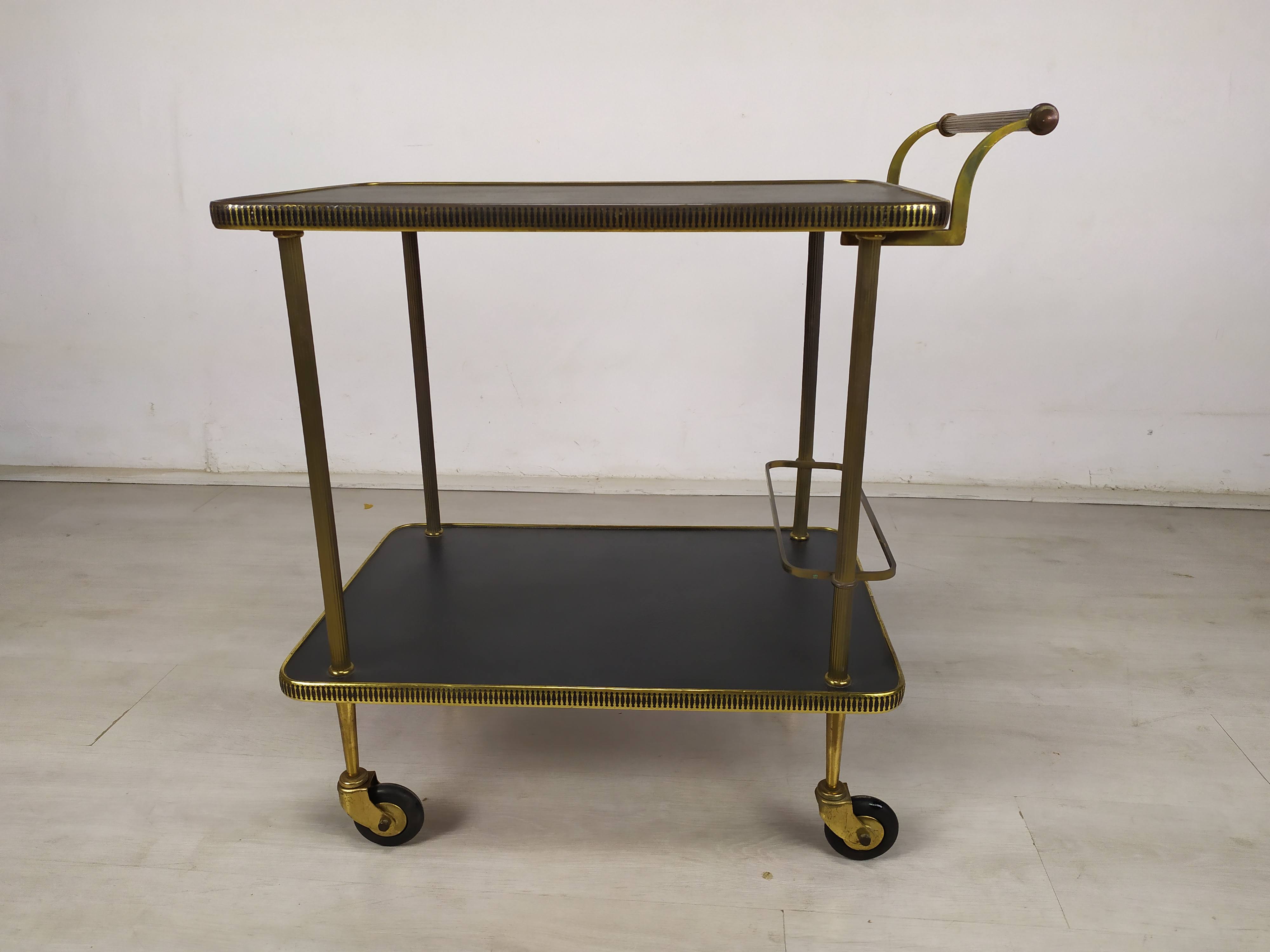 Vintage brass bar service