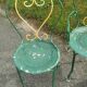 Set of 2 vintage garden chairs and 2 armchairs
