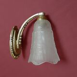 Art deco period wall lamp, tulip signed maynadier
