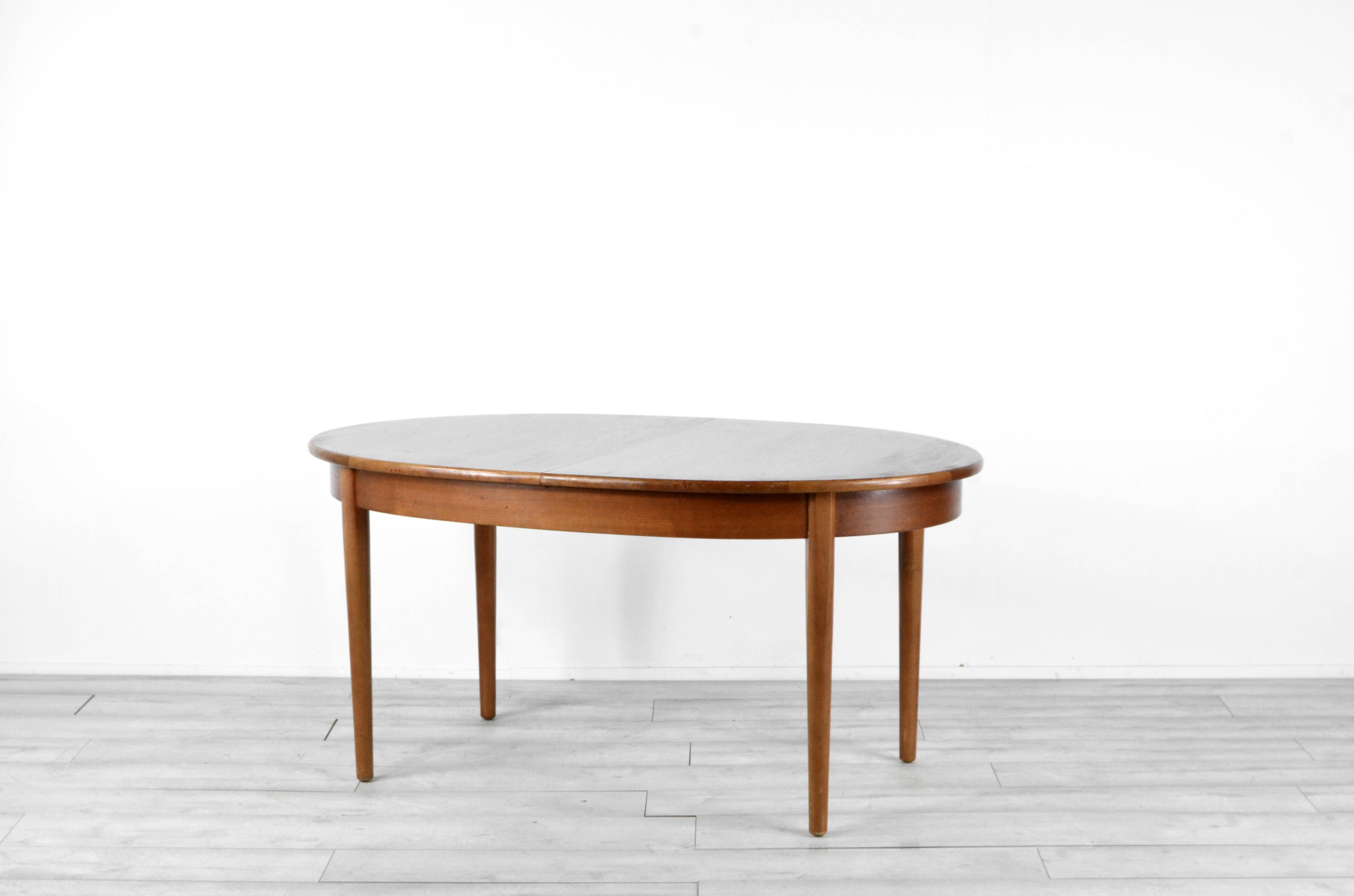 Table à manger extensible vintage en teck d'inspiration danoise