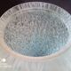 Art Deco vase in pressed moulded glass, speckled blue, h - 29