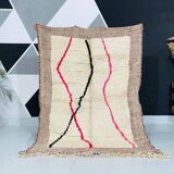 Handmade pure natural wool rug size 140 x 260 cm