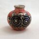 Small Art Deco round vase signed A. Renoleau, stylised floral decoration 1920s.