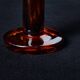 Amber blown glass candlestick – Art Deco style – 24.5 cm