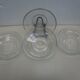 4 coupelles en verre gravé art déco