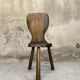 Vintage tripod chair made of solid wood.
