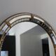 Large Venetian mirror with glazing beads and brass 110x60cm