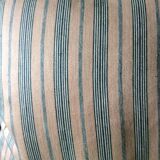 Housse de coussin en lin rayé
