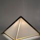 Golden brass Pyramidal table lamp, Christos, Italy 1970