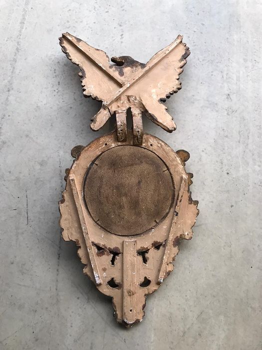 Empire gilded wooden mirror decorated with eagle  40x97cm