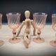 Set 4 verres à vin rose