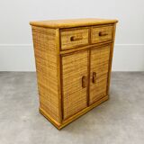 Rattan chest of drawers 60s
