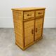 Commode en rotin années 60