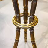 Jansen house style bronze bamboo pedestal table