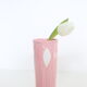 Pink and white ceramic vase, 1980