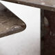 Ensemble de 3 tables basses carrées en marbre fossile, design des années 1970