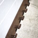 Wall-mounted wooden coat rack, vintage wall-mounted coat rack, curved wood