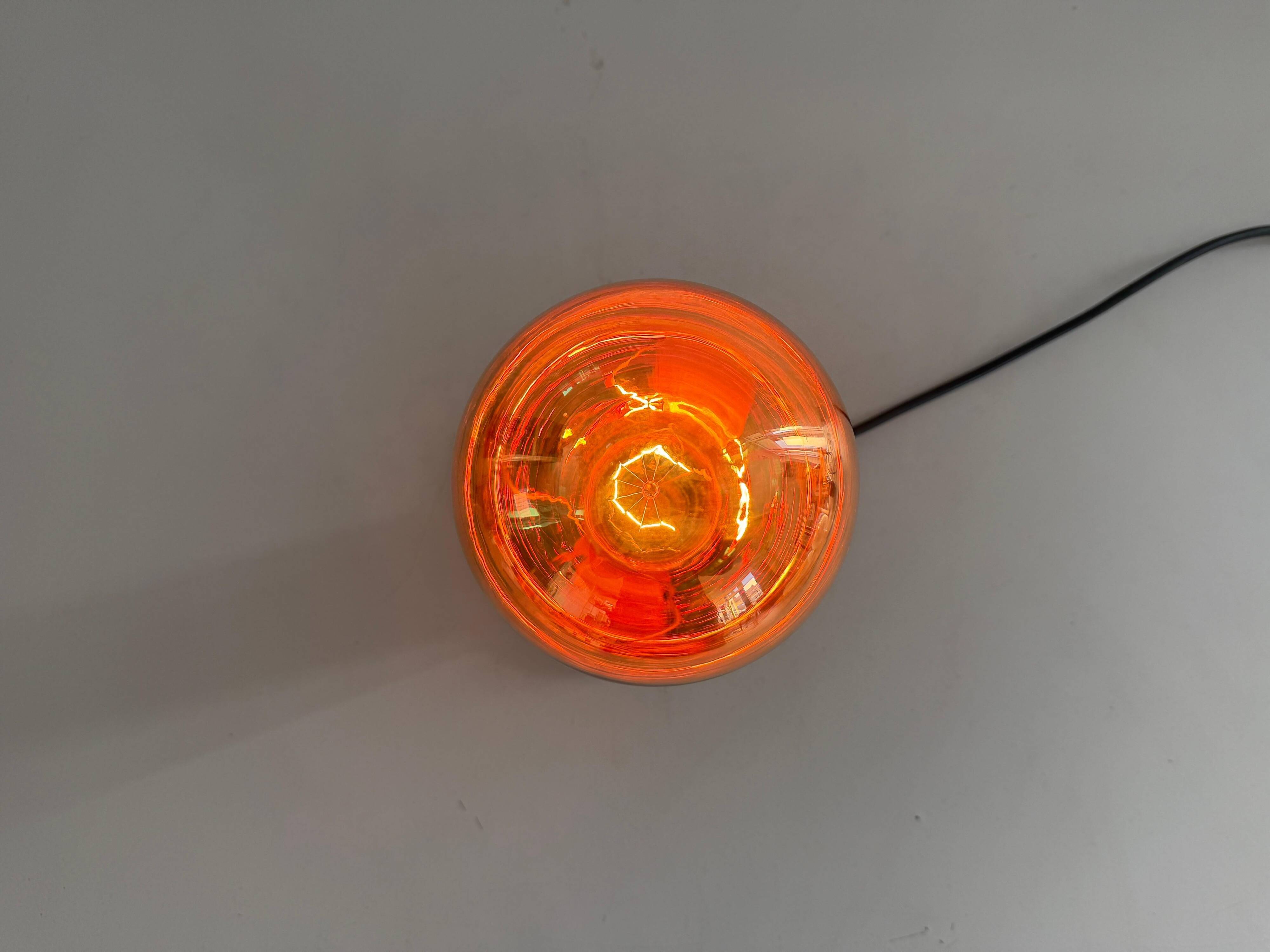 Simple table lamp in gilded porcelain by Philips NTD, 1960s, Germany.