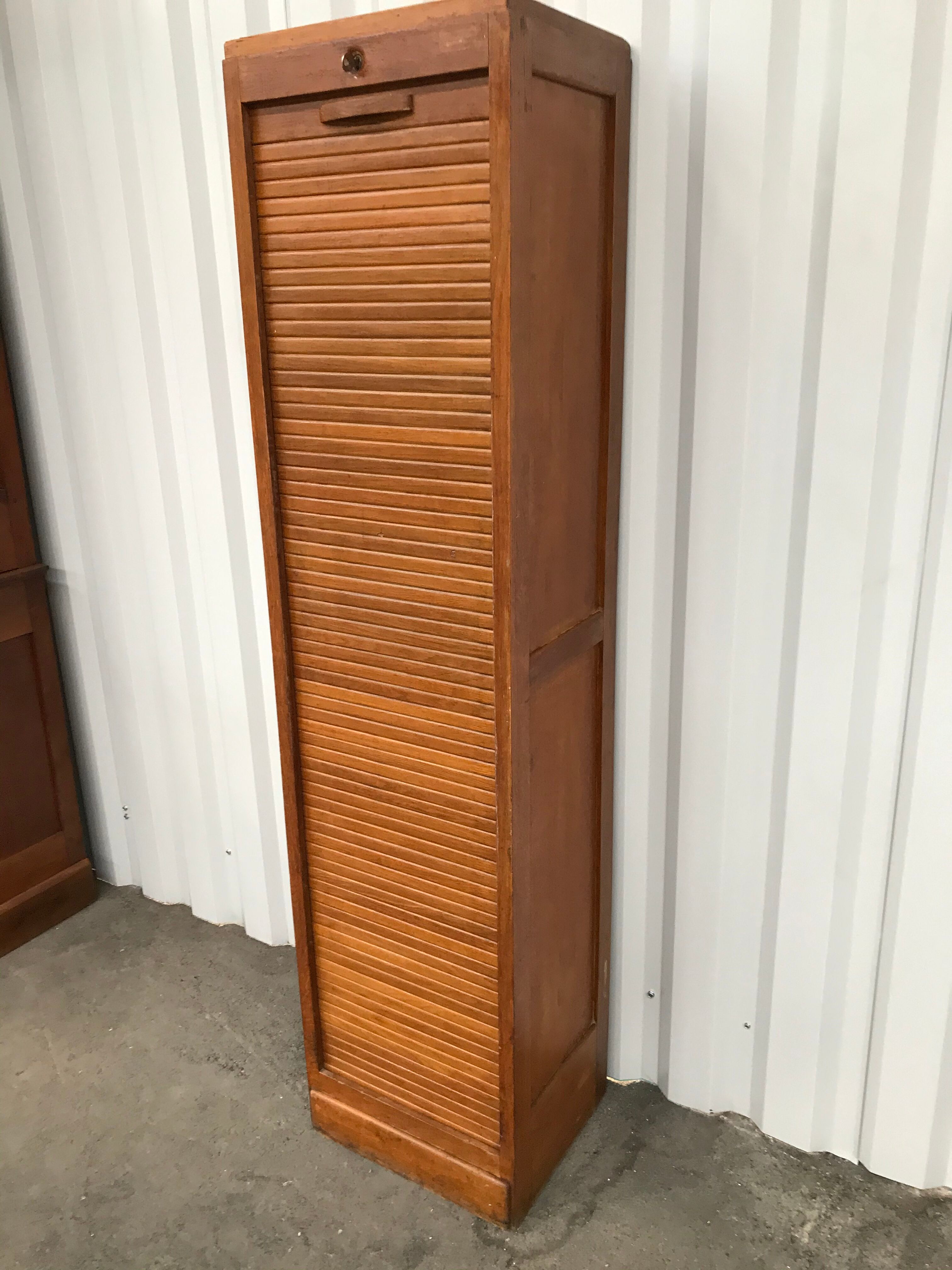 Simple oak filing cabinet 1950