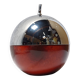 Ice bucket in the shape of an apple, chrome metal and red Bakelite, France, 70s