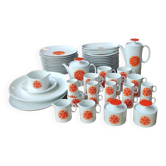 Old Tableware Service Seventies Orange Hans Théo Baumann For Thomas Germany