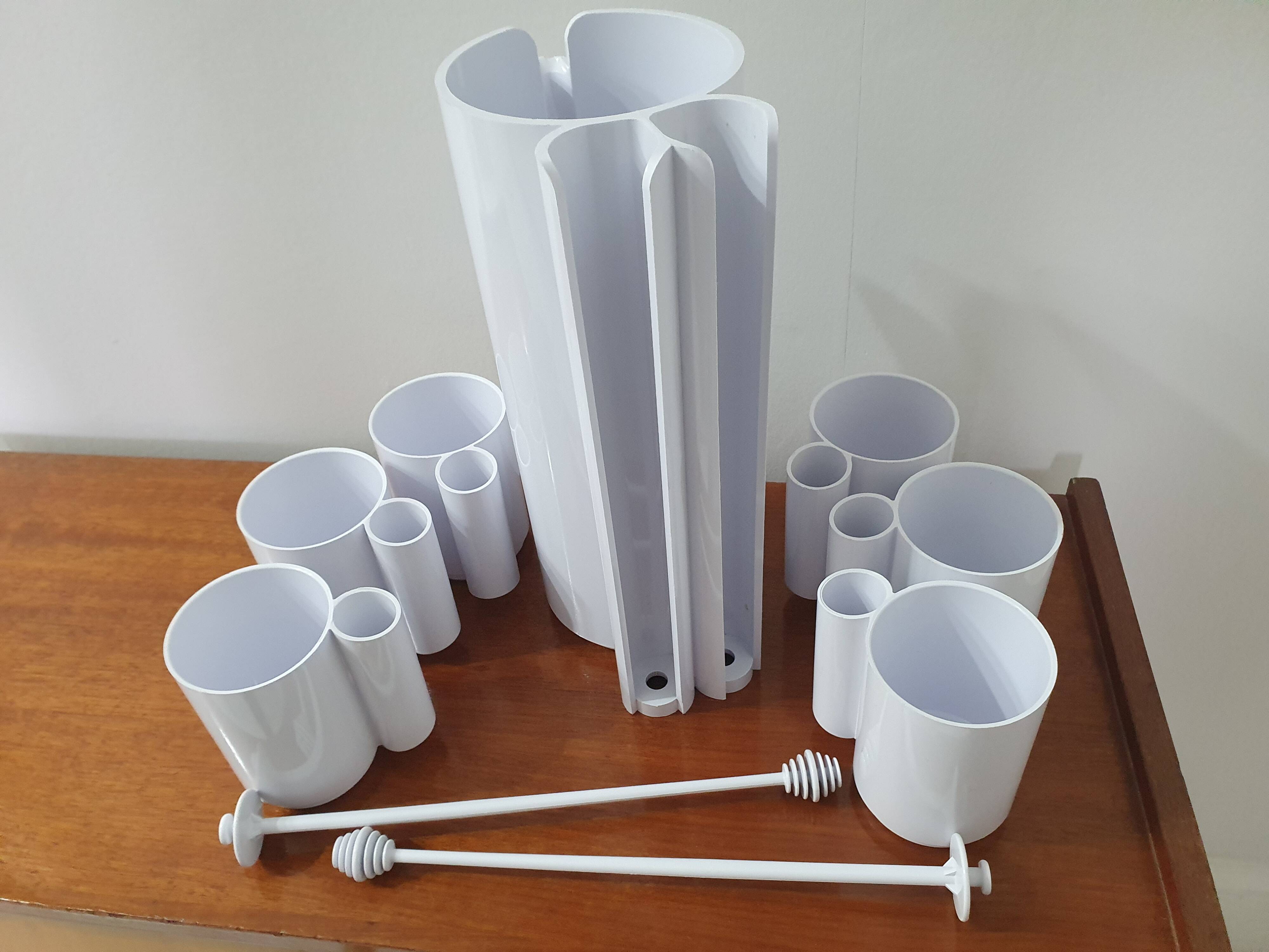 Space-age orangeade service "set = 9" design by Jean-Pierre Vitrac