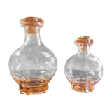 Pair of round art deco decanters