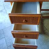 Bureau en rotin et bambou