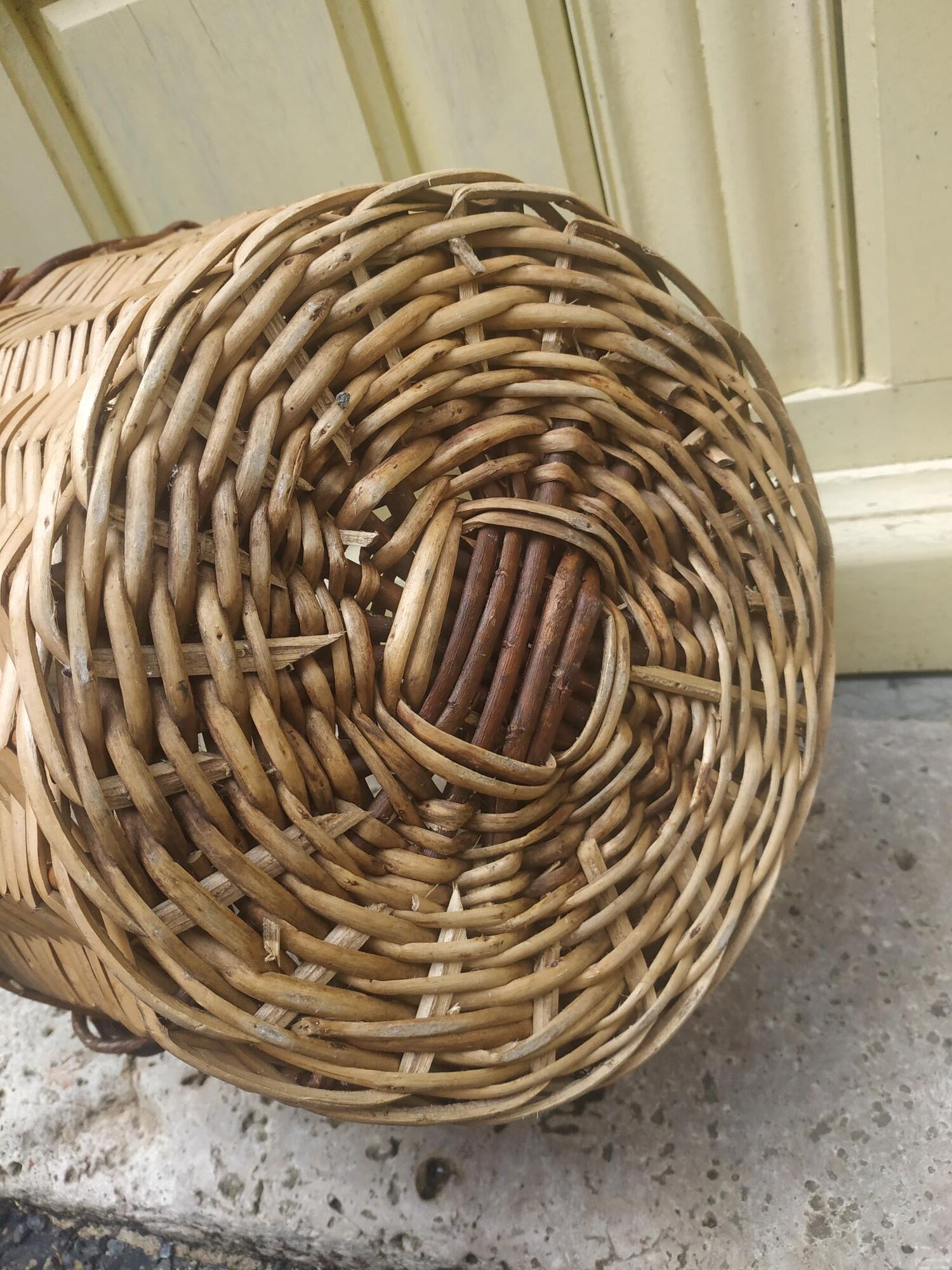 Handmade antique wicker basket
