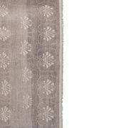 Vintage midcentury karapinar floral brown wool rug